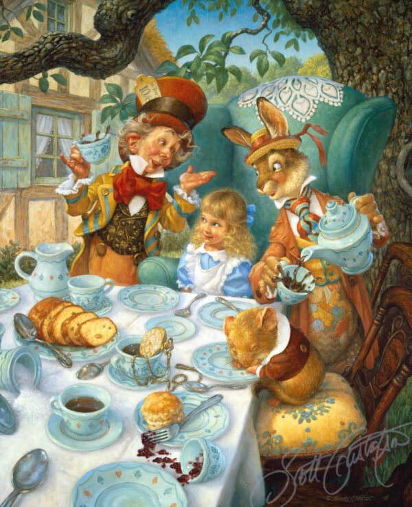 Photo of the painting A Mad Tea Party by Scott Gustafson