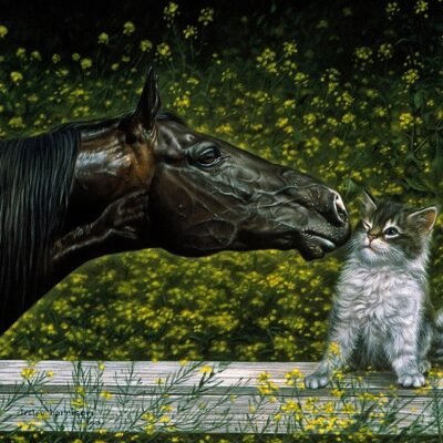 Photo of the painting Dubious Friends by Lesley Harrison