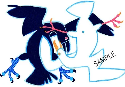 Photo of the painting Raven and Seagull by Rie Munoz