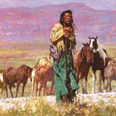 Photo of the painting Shepherds of the Plains by Howard Terpning
