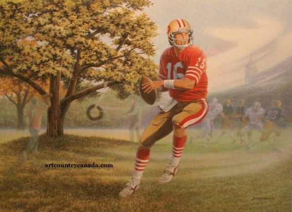 Photo of the painting The Dream Begins - Joe Montana by James Lumbers
