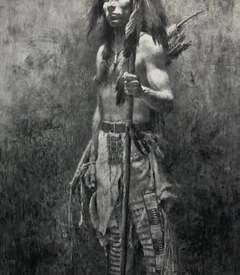 Photo of the painting The Warrior by Howard Terpning