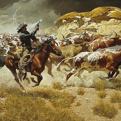 Photo of the painting Turning the Leaders by Frank McCarthy