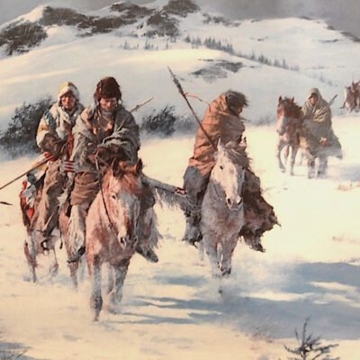Photo of the painting When trails turn cold by Howard Terpning