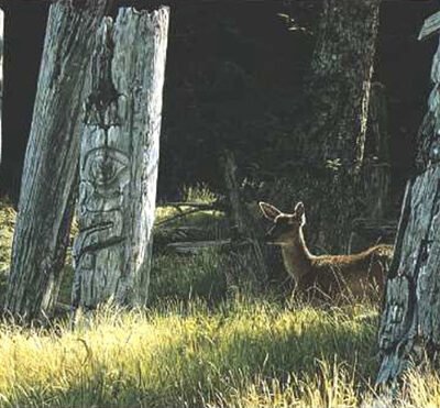 Photo of the painting Haida_dreams_deer by Daniel Smith