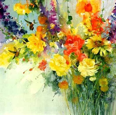 Rufous and Roses by Morton Solberg
